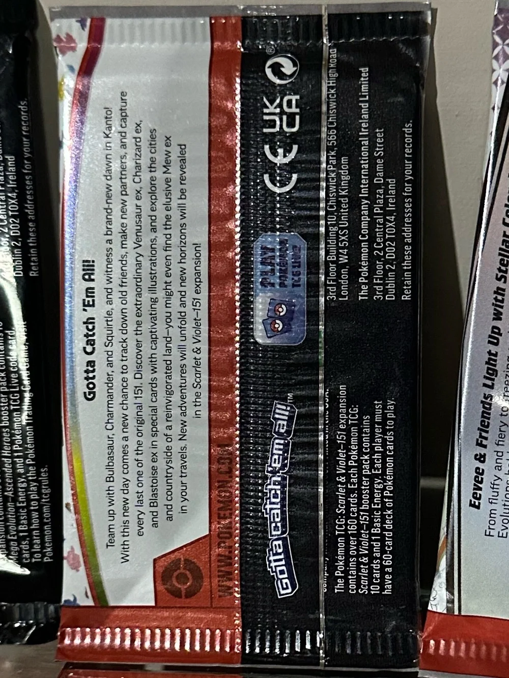 Pokemon Scarlet & Violet 151 Booster Pack 22.66g sealed